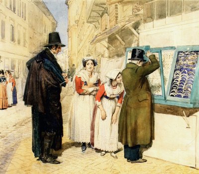 Verloofde kiest oorbellen voor zijn verloofde door Alexander Andreyevich Ivanov